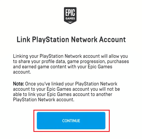 Click on CONTINUE