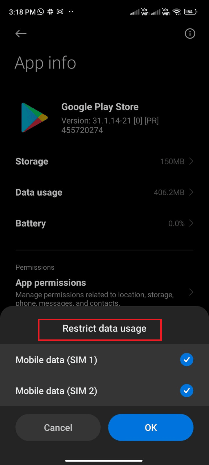tap both WiFi and Mobile data SIM 1 and Mobile data SIM 2 if you use a dual SIM. Fix Google Play Store Error Checking for Updates