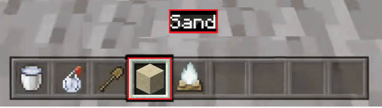 use sand for Minecraft extinguish Campfire