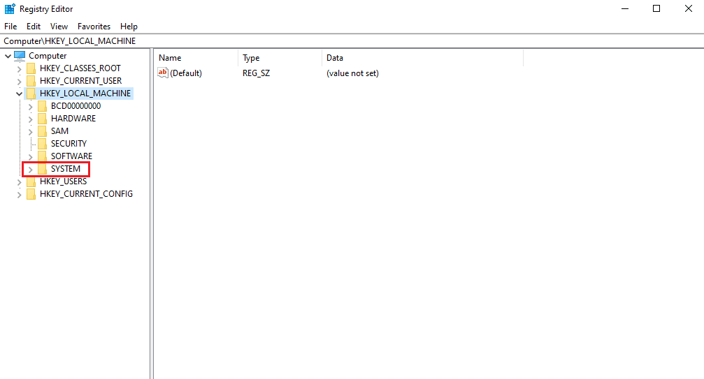 navigate and click on the System folder. Fix vds provider Error Code 490 01010004 in Windows 10