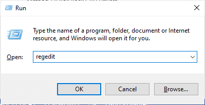 type regedit and hit Enter key. Fix League We have Restored This Installation in Windows 10