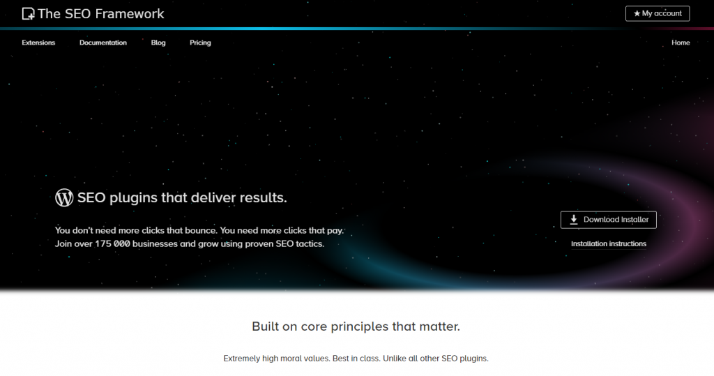 The SEO Framework homepage