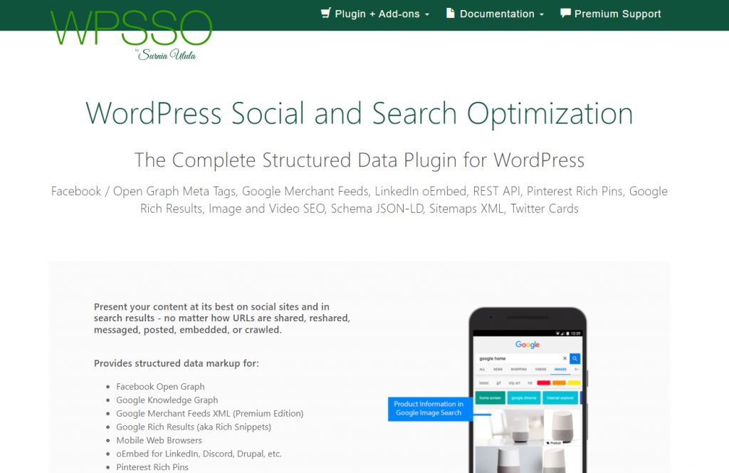 WPSSO homepage
