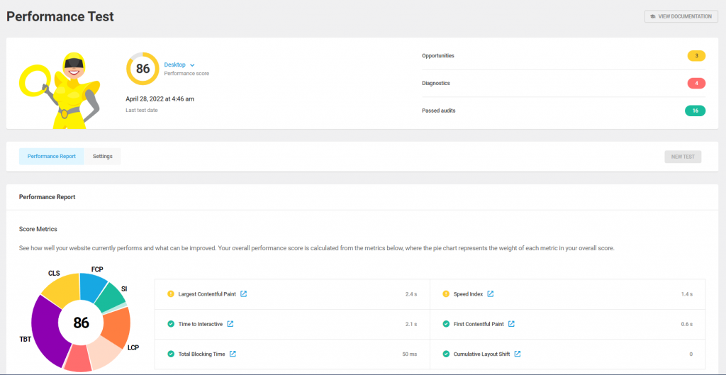 Hummingbird performance test result