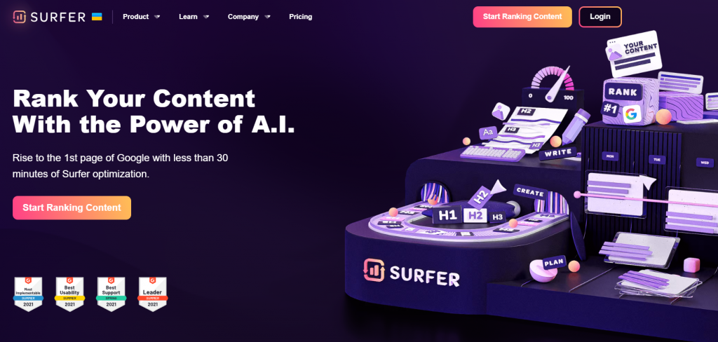 Surfer homepage