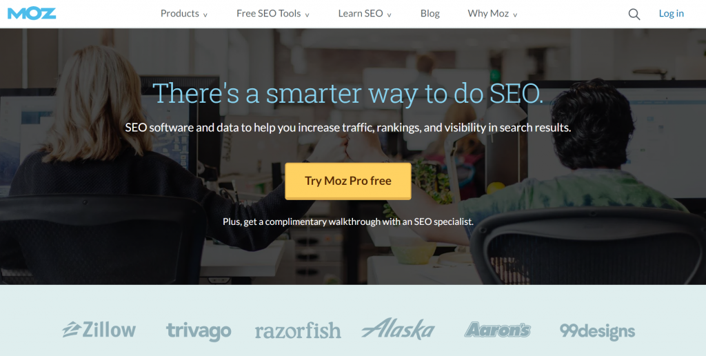 Moz Pro homepage