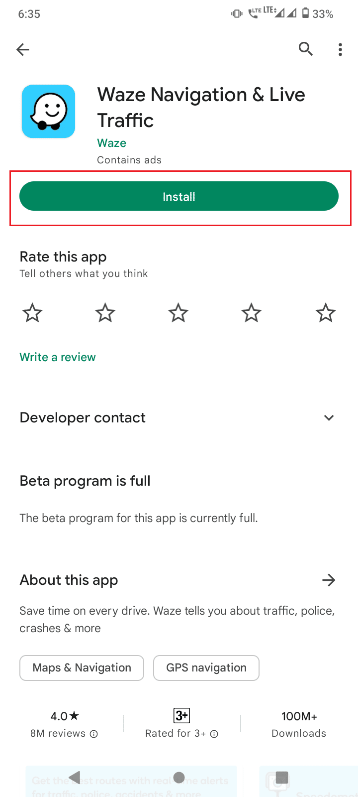 tap on install. How to Verify Waze Email Account