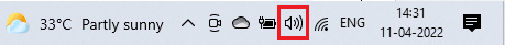 Click on the Speakers icon