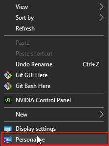 right click on desktop and click on personalize. How to Rename file in Destination Directory