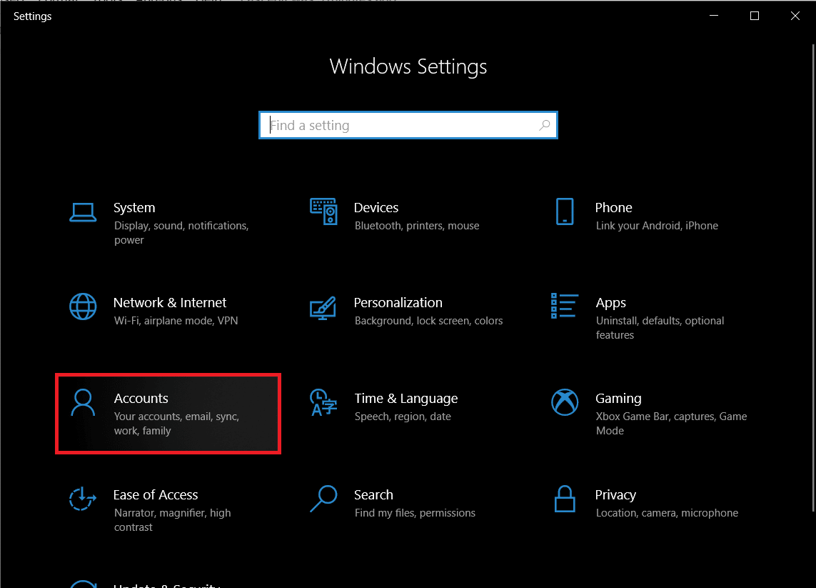 Click on Accounts settings. How to Rename file in Destination Directory