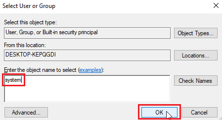 click on OK to confirm