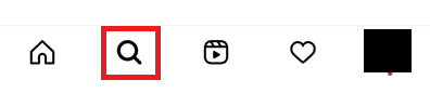 Tap on the search icon at the bottom of the screen
