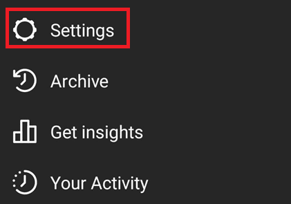choose Settings