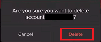tap on Delete in the pop-up to confirm your deletion