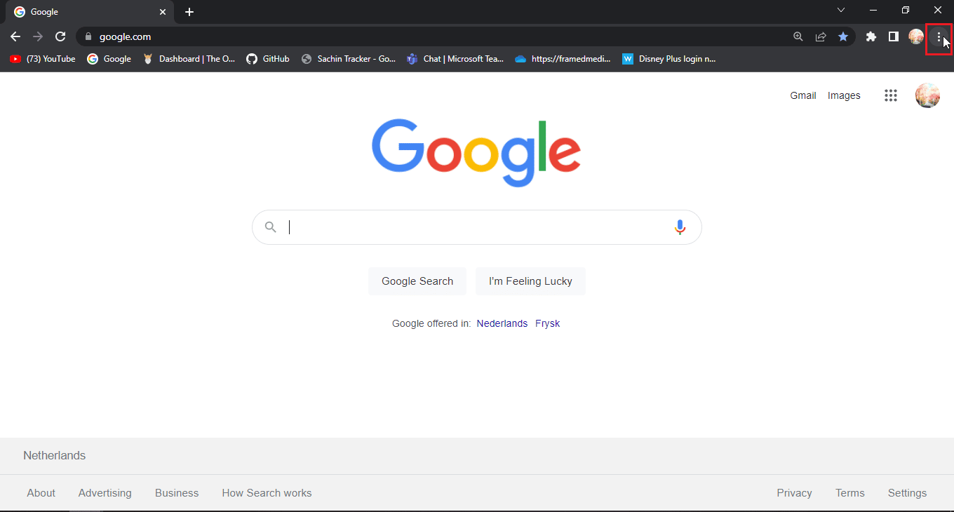 click in application menu three dots icon. Fix Disney Plus Login Page Not Loading