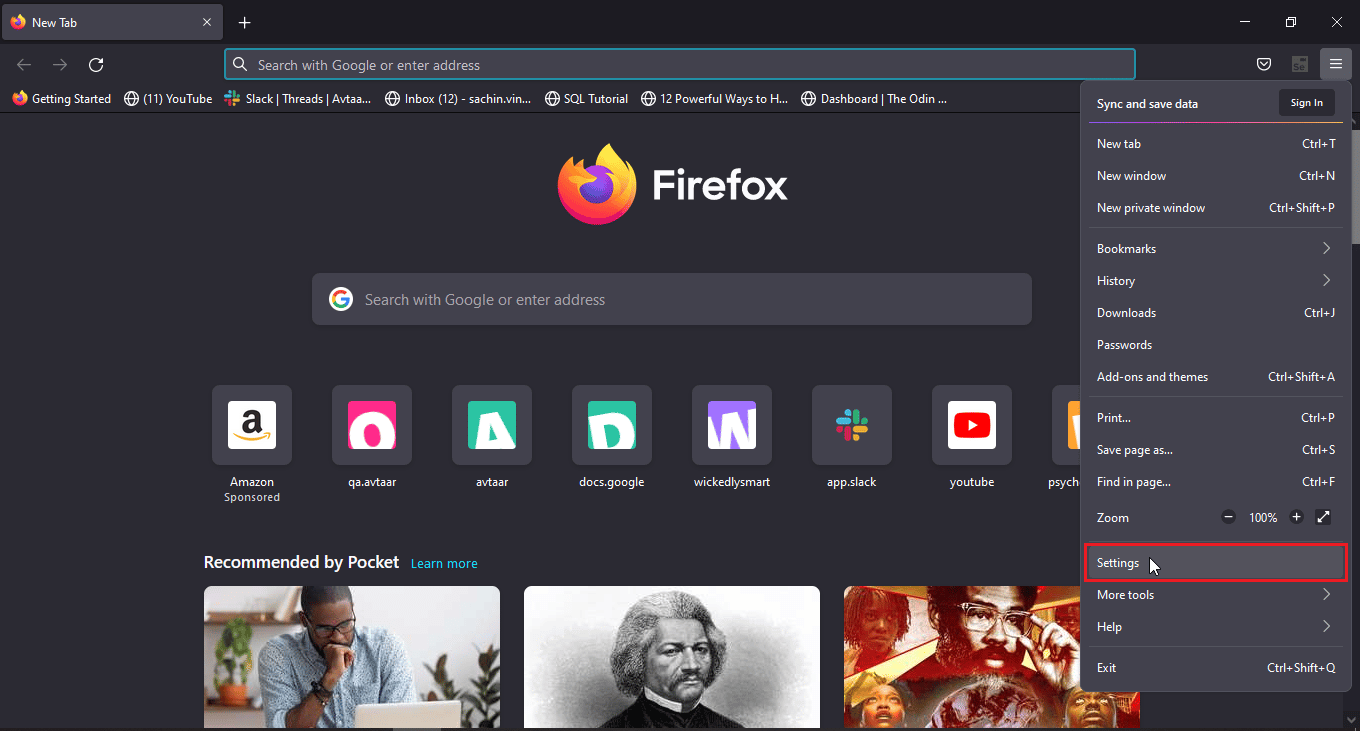 click on the settings menu. Fix Disney Plus Login Page Not Loading