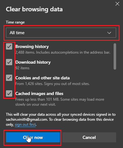 select time range dropdown to all time tick all checkbox click on clear now. Fix Disney Plus Login Page Not Loading