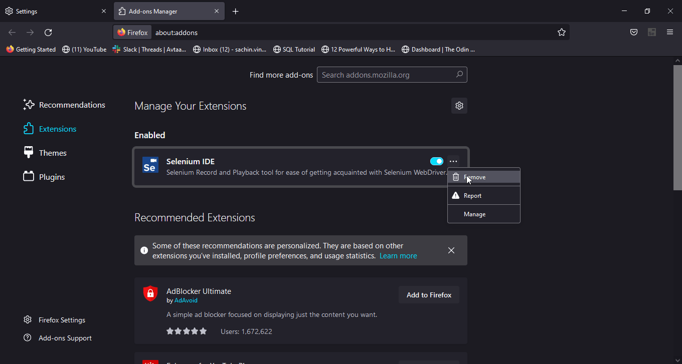 click on the three dots near an extension and click on remove to remove an extension. Fix Disney Plus Login Page Not Loading