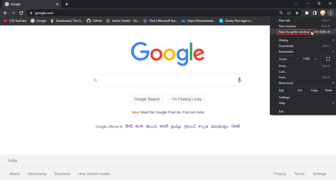 click on new incognito window. Fix Disney Plus Login Page Not Loading