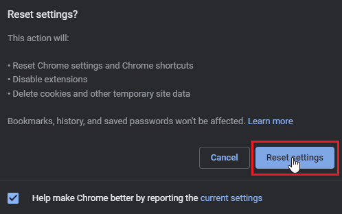 click reset settings. Fix Disney Plus Login Page Not Loading