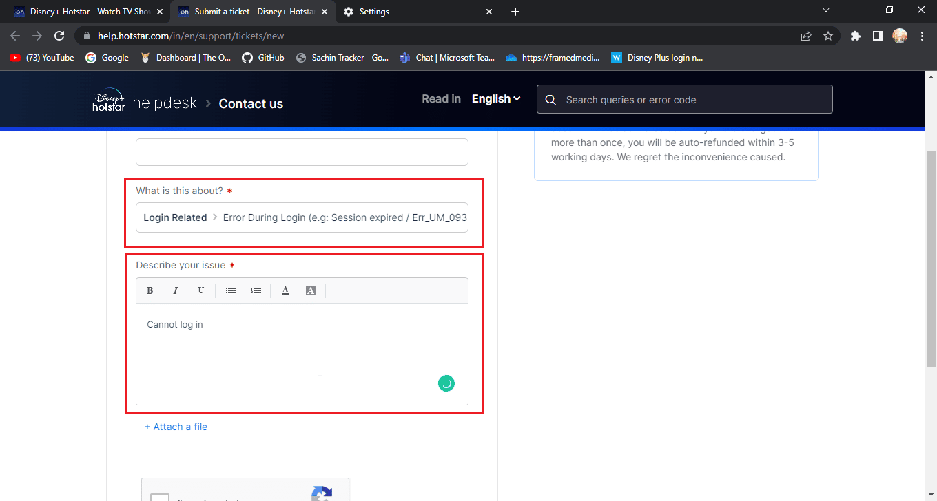 describe your issue. Fix Disney Plus Login Page Not Loading