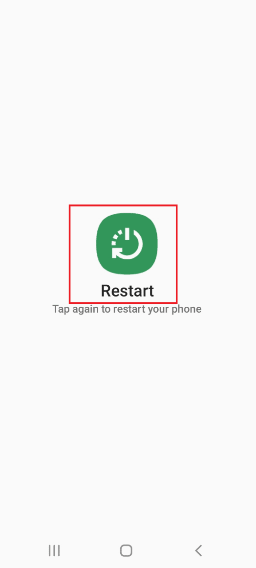 Tap on the Restart option again