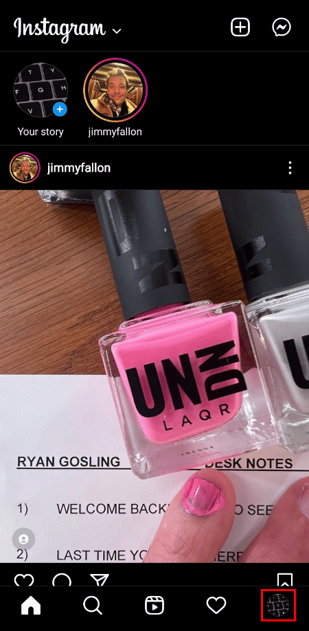 Tap on your profile icon | How to Remove Your Instagram Account from Phone