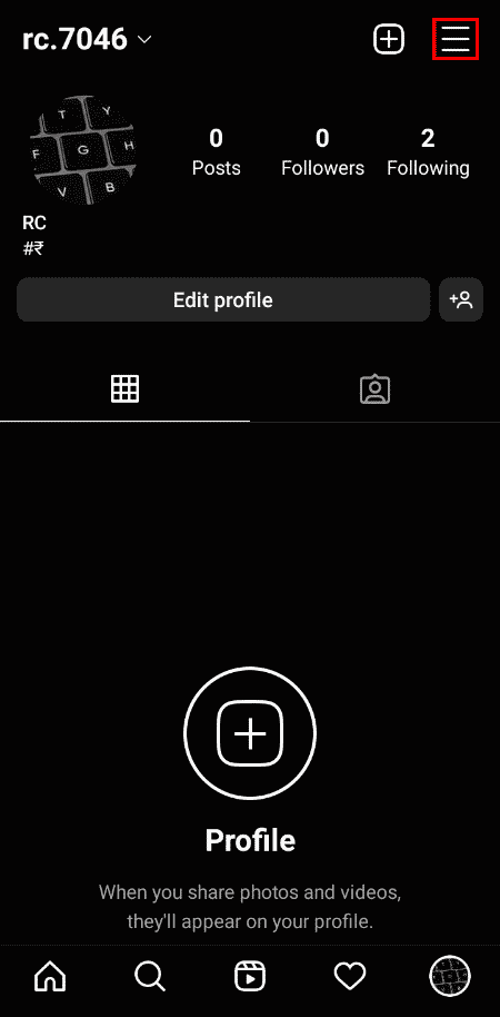 Tap on the hamburger icon at the top right corner