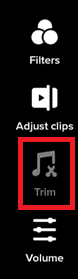tap on the Trim option