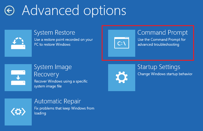 in the advanced settings click on Command Prompt option. Fix Windows Found Drivers for Your Device but Encountered an Error