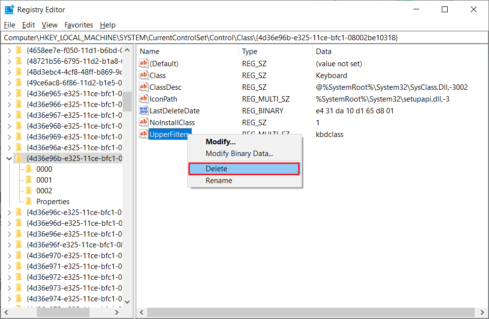 Right click on UpperFilters and select Delete. Fix Windows Found Drivers for Your Device but Encountered an Error