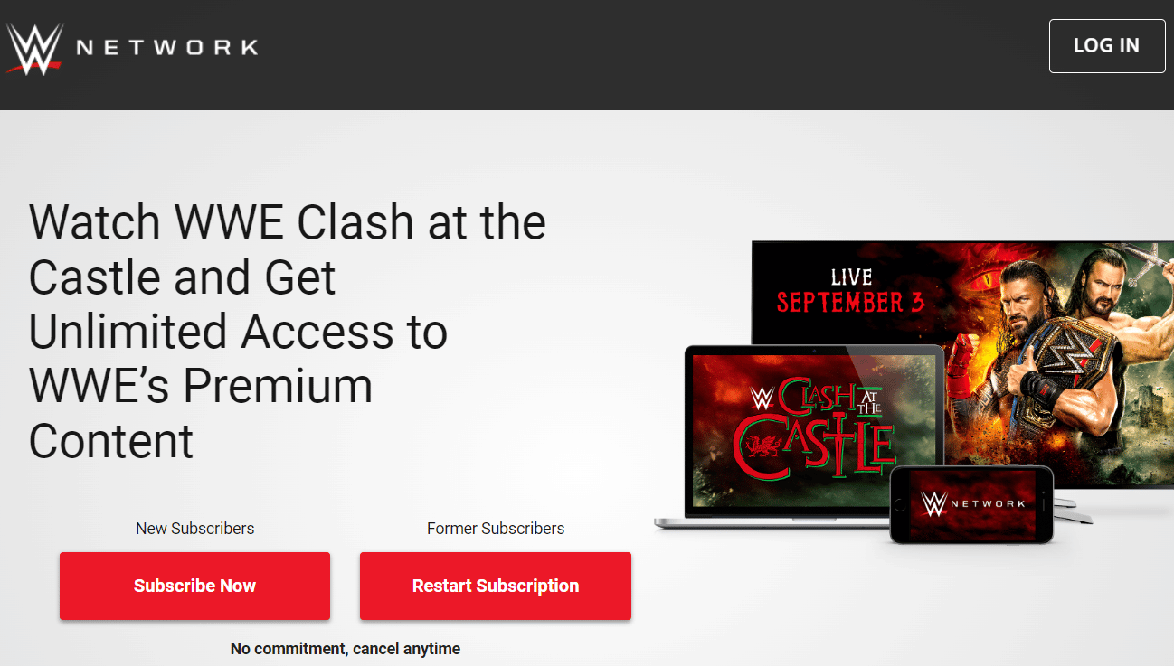 WWE Network website