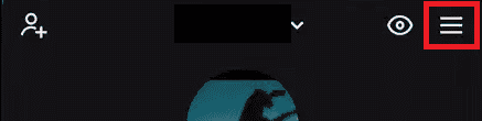 Tap on the three horizontal lines at the top right corner