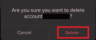 tap on Delete in the pop-up to confirm your deletion