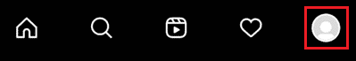 tap on your profile image at the bottom right corner of the screen