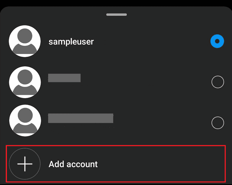 Tap on Add account