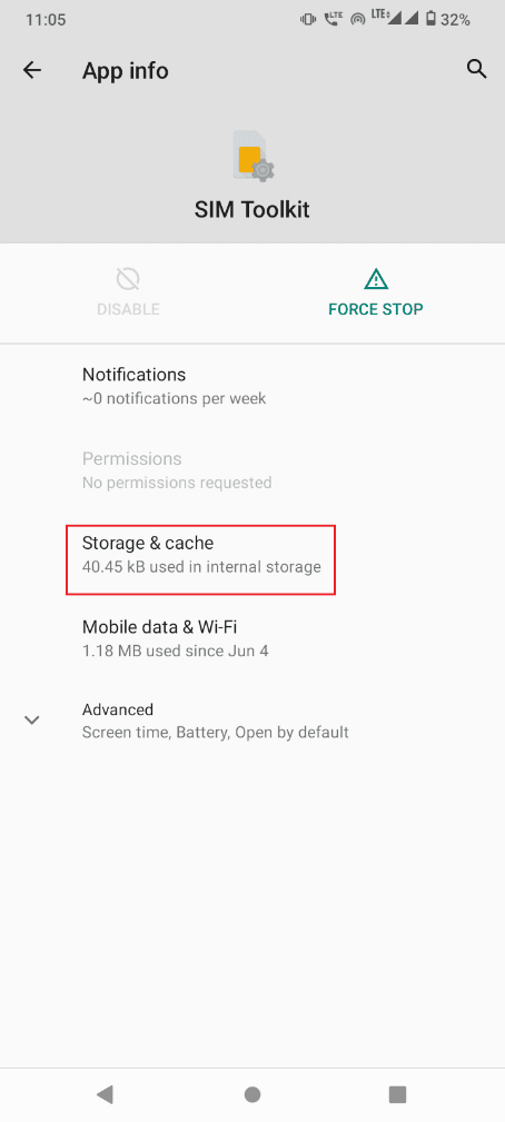 tap on storage and cache