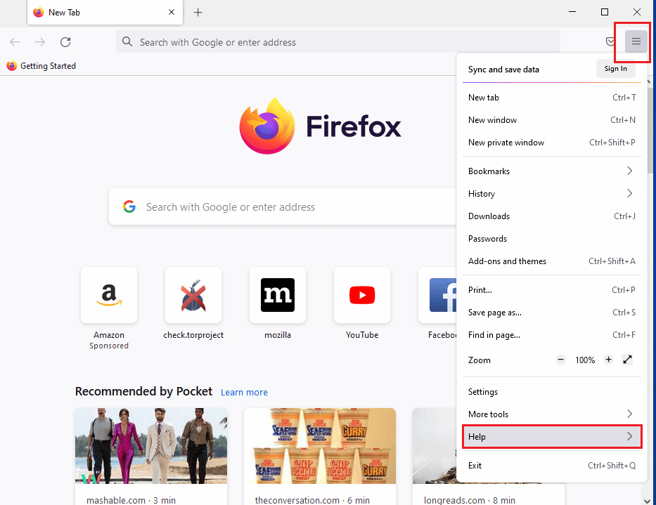 Click on the Open Application Menu button and click on the Help option on the list displayed. Fix Netflix Error f7121 1331 P7 in Windows 10