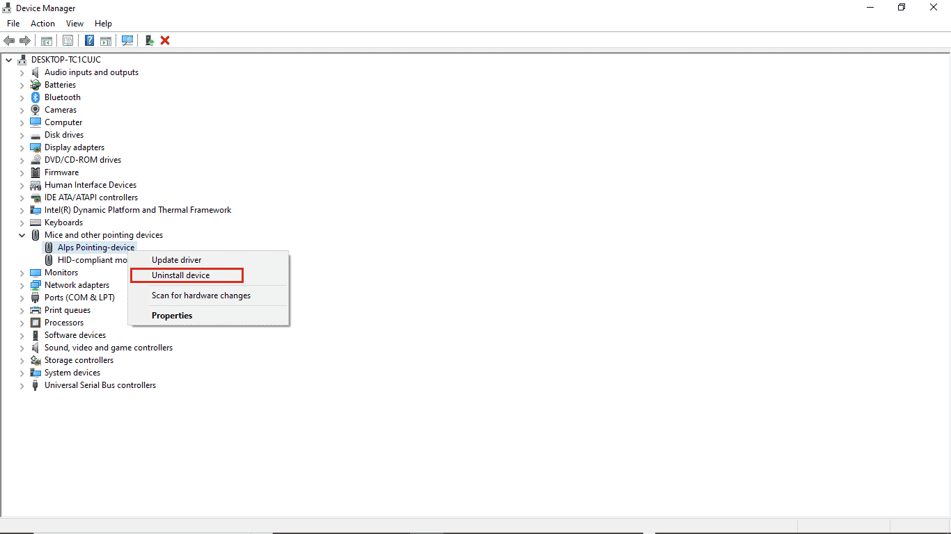 right click on the hardware and click on uninstall device. Fix Device Manager Power Management Issue
