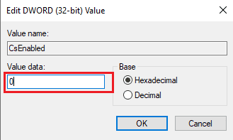 double click on CsEnable key and add value data 0. Fix you dont have permission to enable or disable device wake