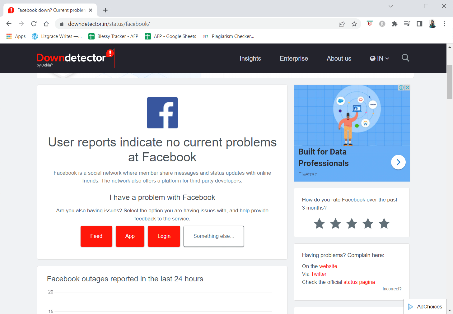 DownDetector page