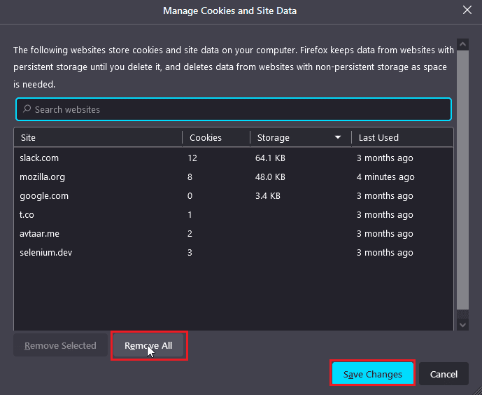 Click on Remove All and click on Save Changes. Why is my Facebook Not Updating