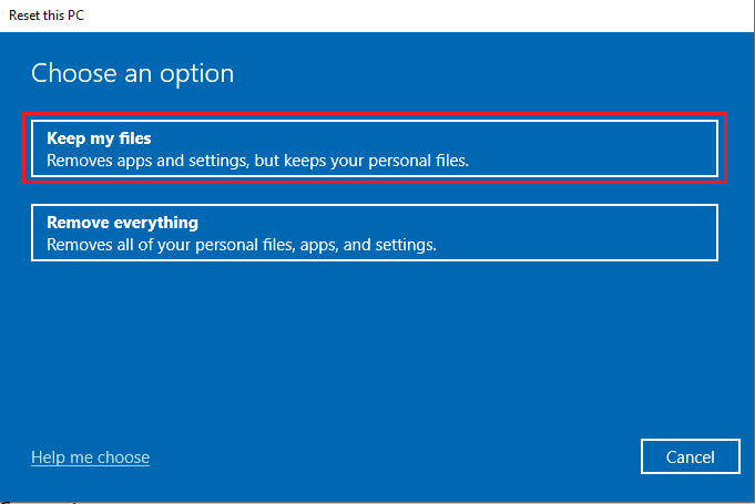 Resect PC on Windows 10