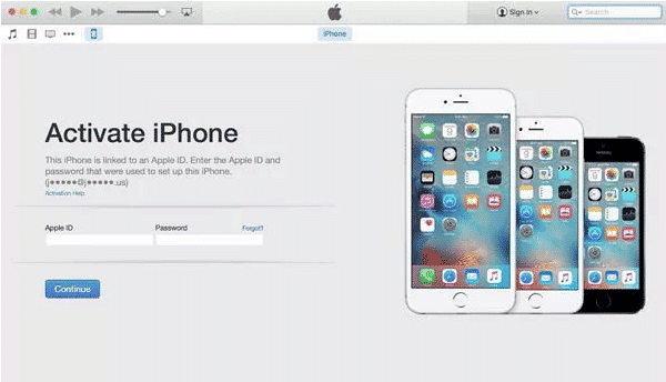Activate iPhone via iTunes