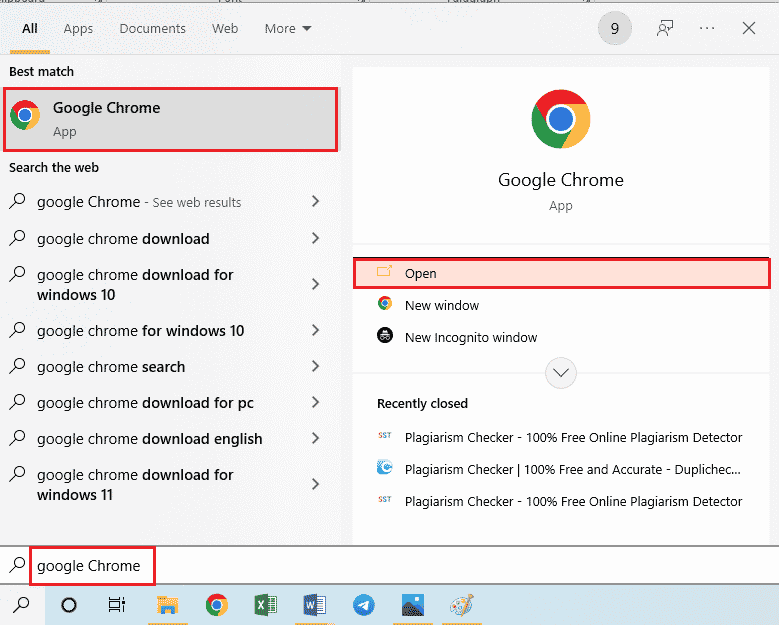 launch the Google Chrome app 