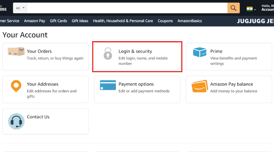 Click on Login & Security
