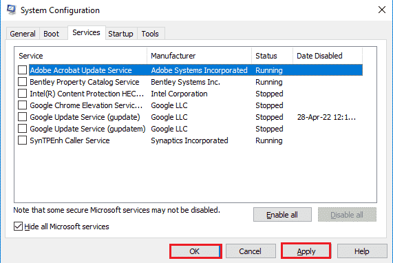 Click on the Apply and OK buttons. Fix Twitch Resource Format Not Supported in Windows 10