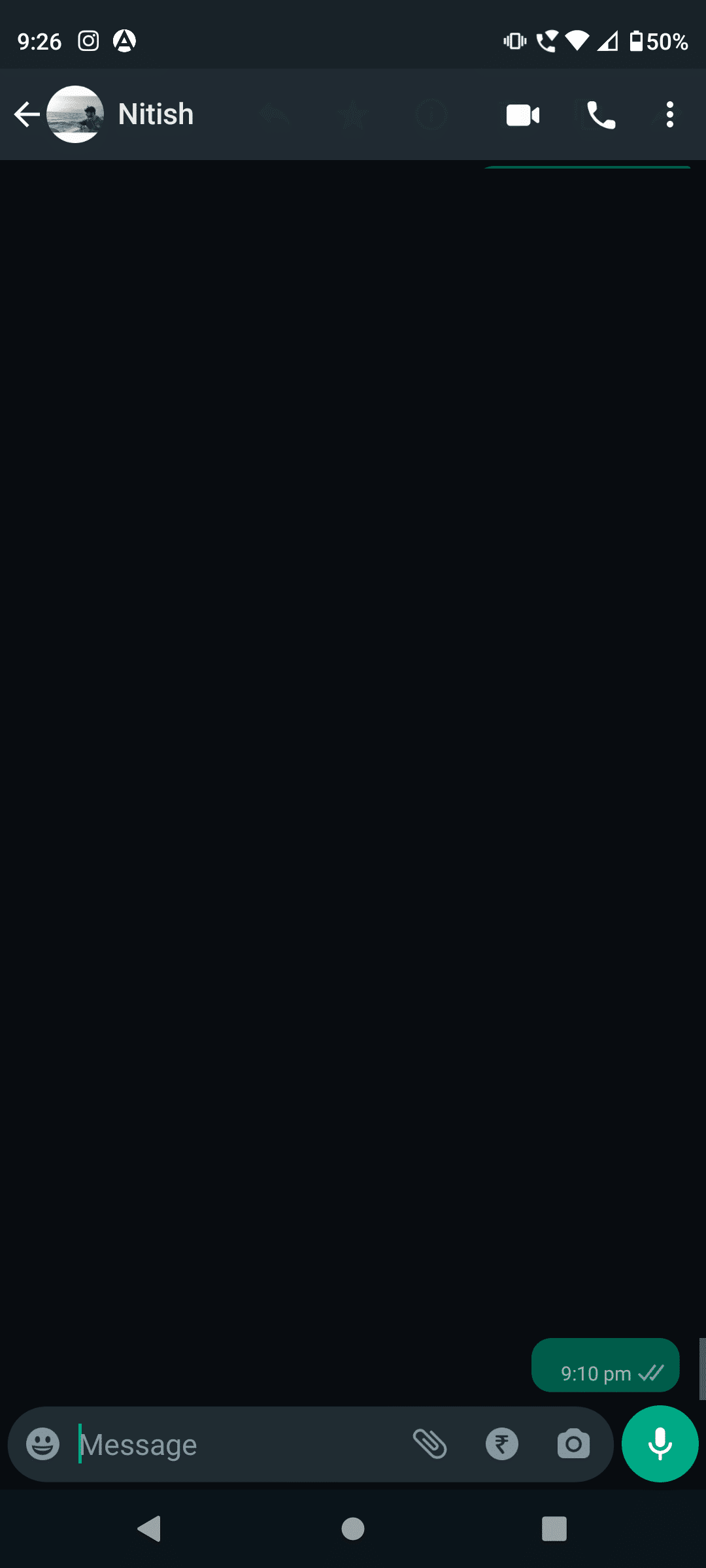 Tap on the send icon