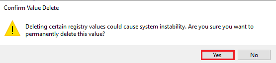 Select Yes 