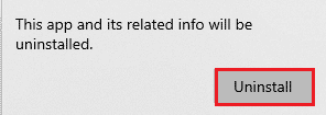 Click on Uninstall